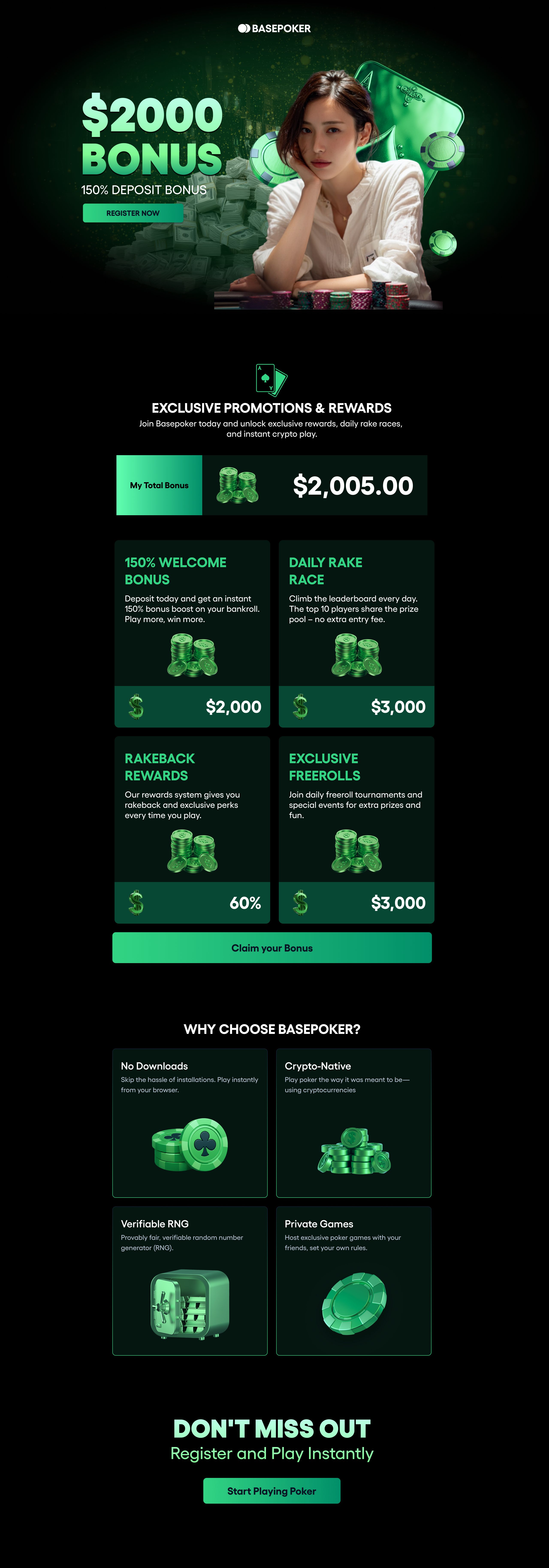 BasePoker - $2000 Bonus - Desktop